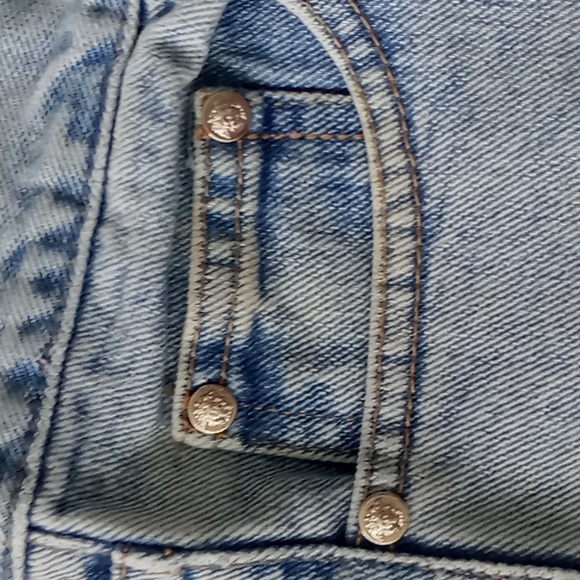 Vintage Versace Couture Jeans Medusa Head High Waist Size 32 44 Light Wash Mom - Picture 13 of 16